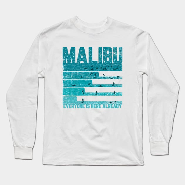 Malibu surf Long Sleeve T-Shirt by SashaShuba